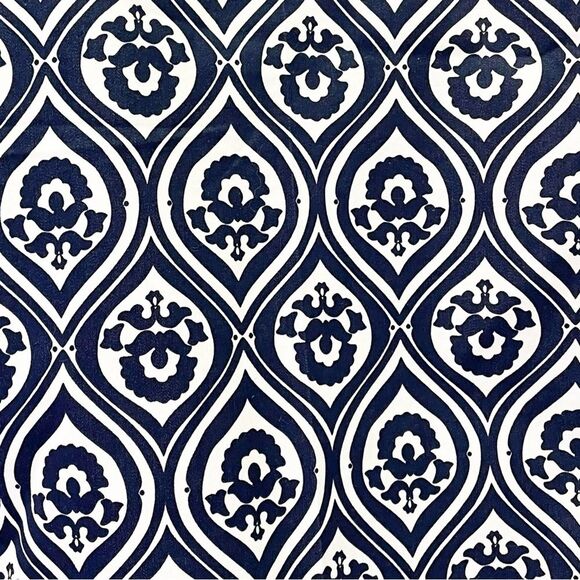 Boden Printed Crop Pants Size US 12 Geo Cascade Navy High Rise Wide Leg Trousers - Picture 9 of 13